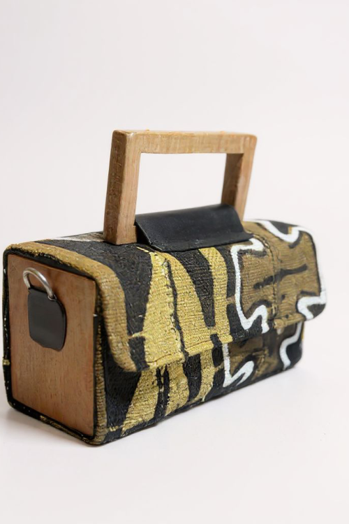 Bogolan/mudcloth wood bag (Copy)